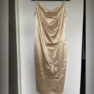 New champagne satin dress